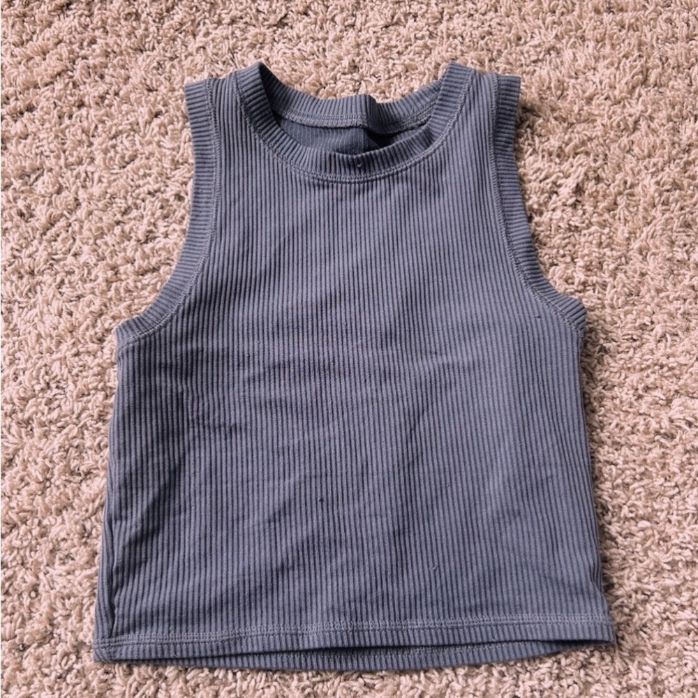 women’s blue hollister tank top